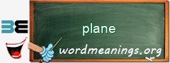 WordMeaning blackboard for plane